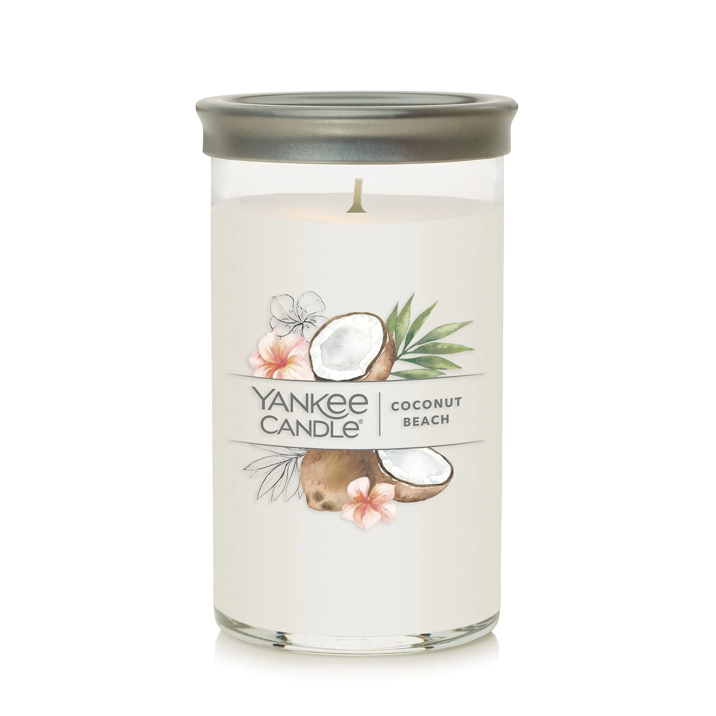 Yankee Candle Coconut Beach Signature Medium Pillar Candle White 14.25oz