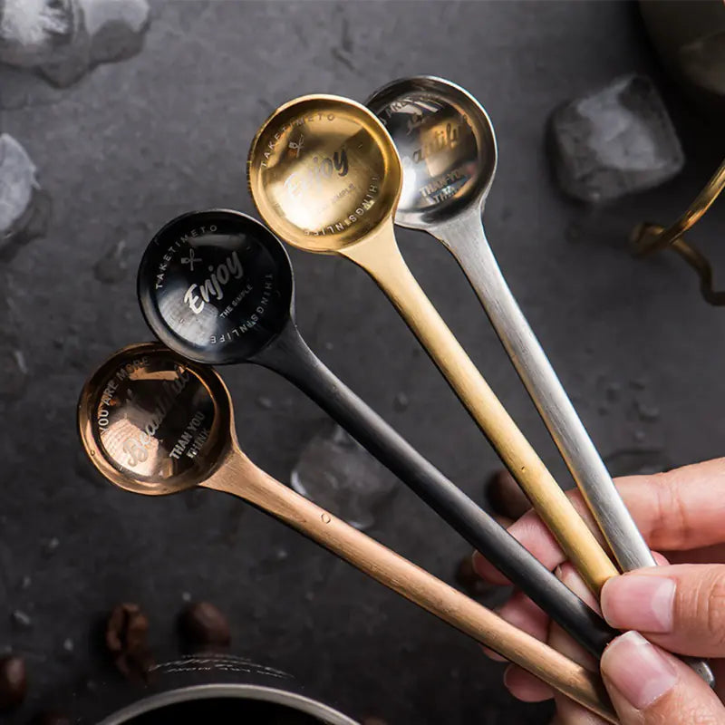 Vintage Nordic Stainless Steel Coffee Spoon Set