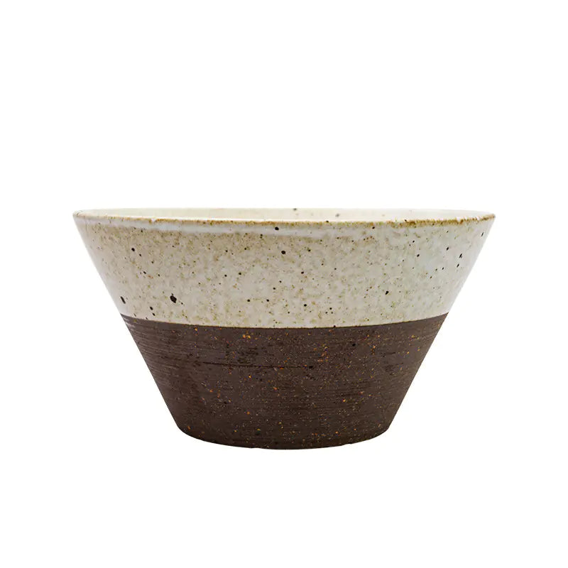 Japanese Stoneware Ramen Salad Bowl with Cutlery