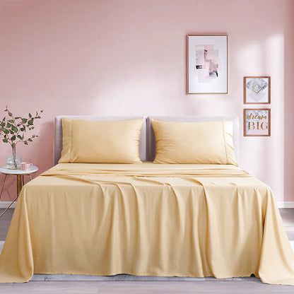 Bamboo Fiber Solid Color Bedding Set