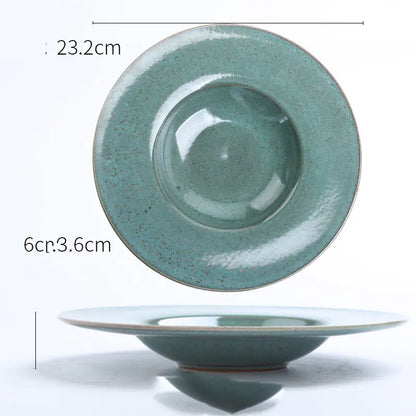 Nordic Ceramic Straw Hat Decorative Tray - Eclatliving Furniture