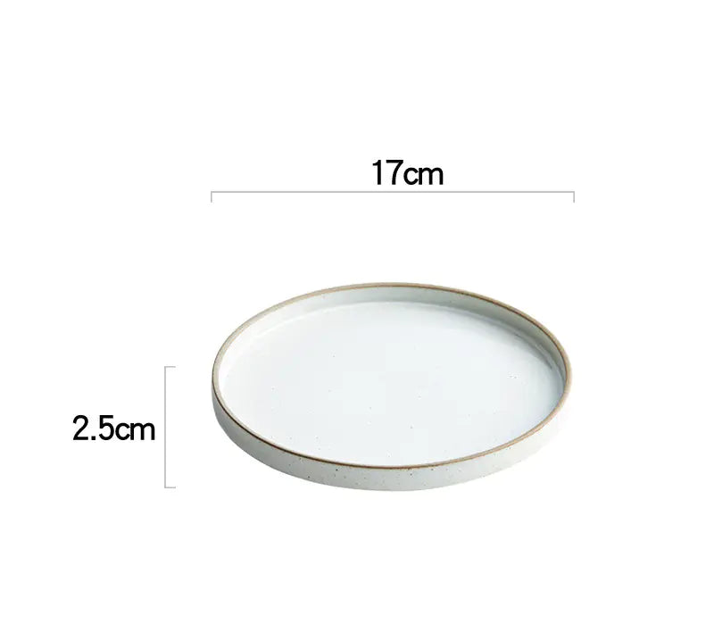 Creative Retro Stoneware Sesame Dinner Plate