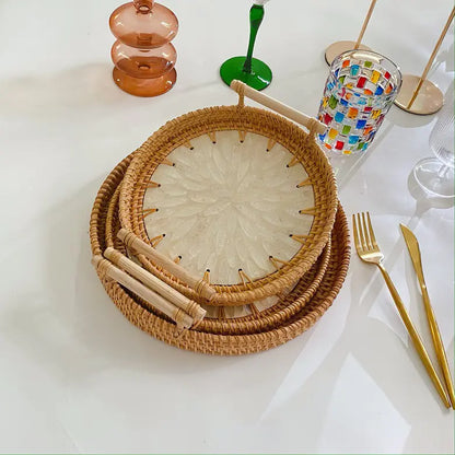 Woven Rattan Snack Storage Basket (Small)