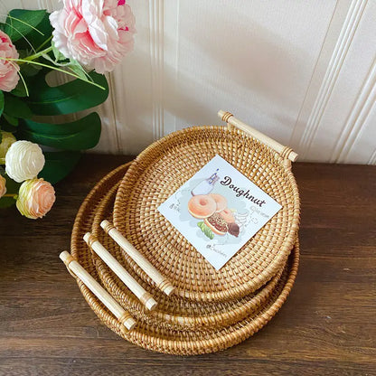 Woven Rattan Snack Storage Basket (Small)