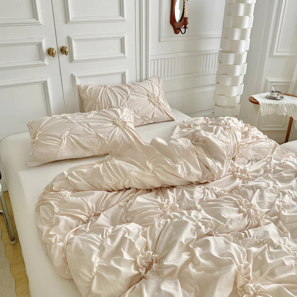 Amazon Bedding Set with Solid Color 3D Design