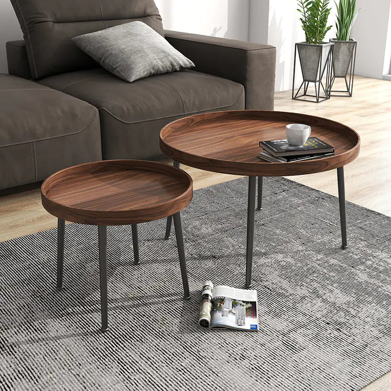 Nordic Modern Minimalist Round Coffee Table Set - Eclatliving Furniture