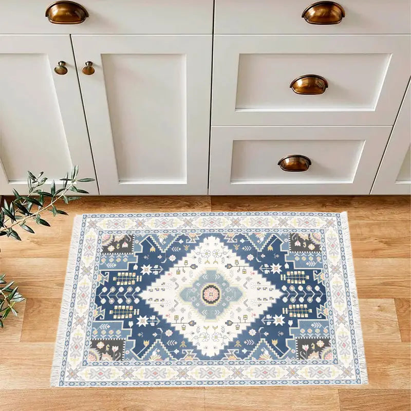 Nordic Blue Woven Rug - 1 Piece