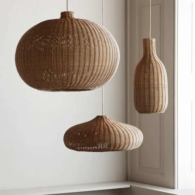 Nordic Handwoven Rattan Chandelier