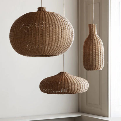 Nordic Handwoven Rattan Chandelier