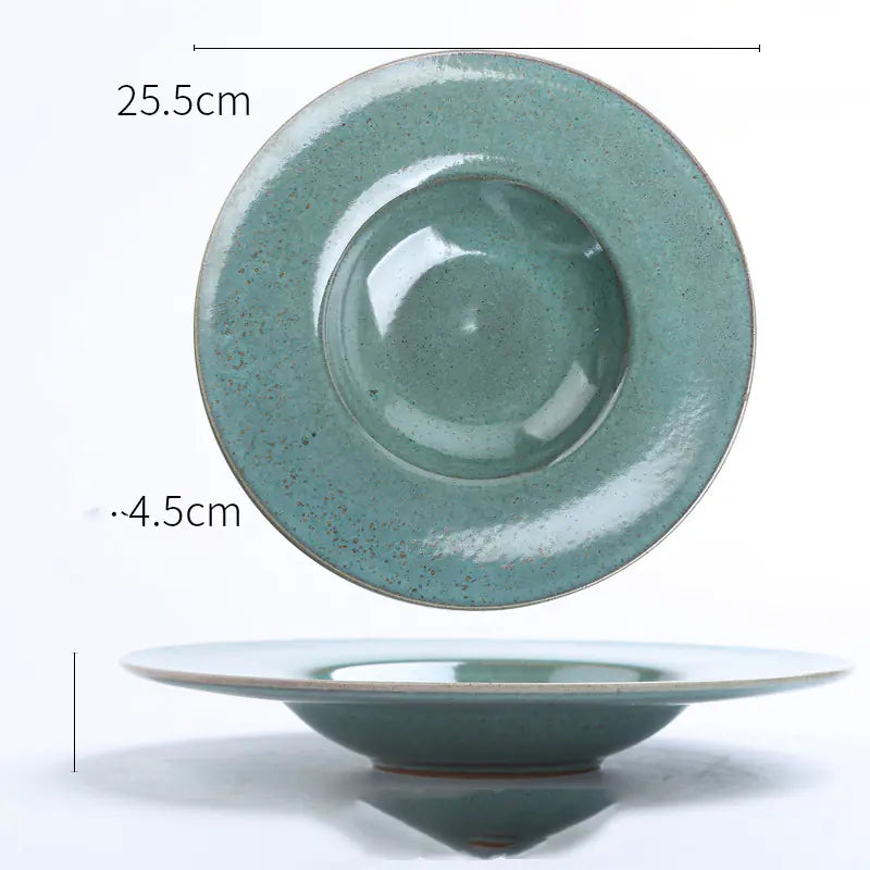 Nordic Ceramic Straw Hat Decorative Tray - Eclatliving Furniture