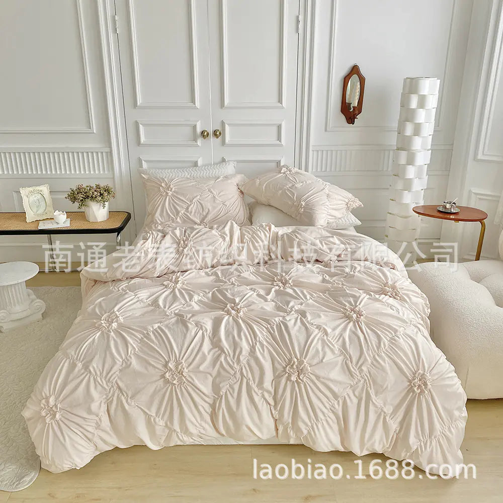 Amazon Bedding Set with Solid Color 3D Design