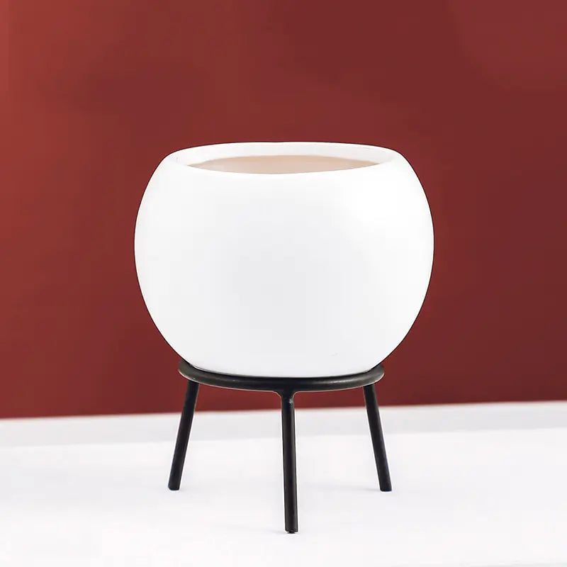 Nordic Ceramic Round Hydroponic Succulent Planter Decor