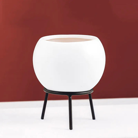 Nordic Ceramic Round Hydroponic Succulent Planter Decor