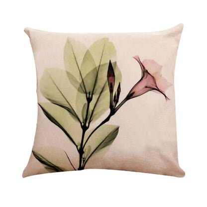 Modern Ink Painting Tulip Linen Pillowcase Cover