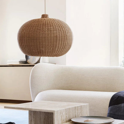 Nordic Handwoven Rattan Chandelier