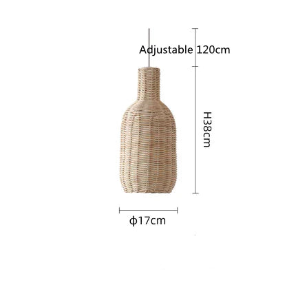 Nordic Handwoven Rattan Chandelier