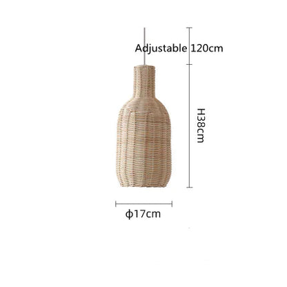 Nordic Handwoven Rattan Chandelier