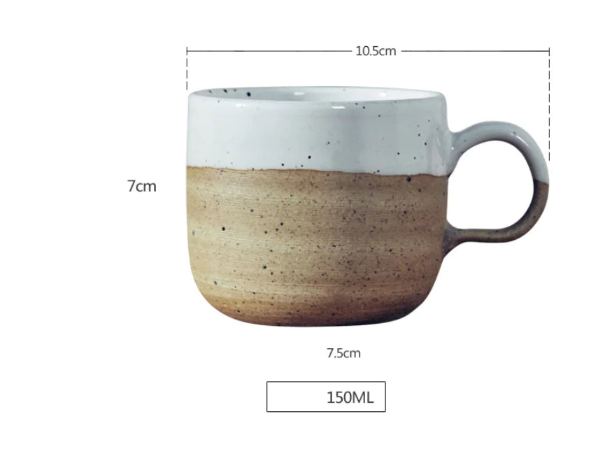 Nordic Style Stoneware Coffee Cup with Matte Finish - Eclatliving Home Decor