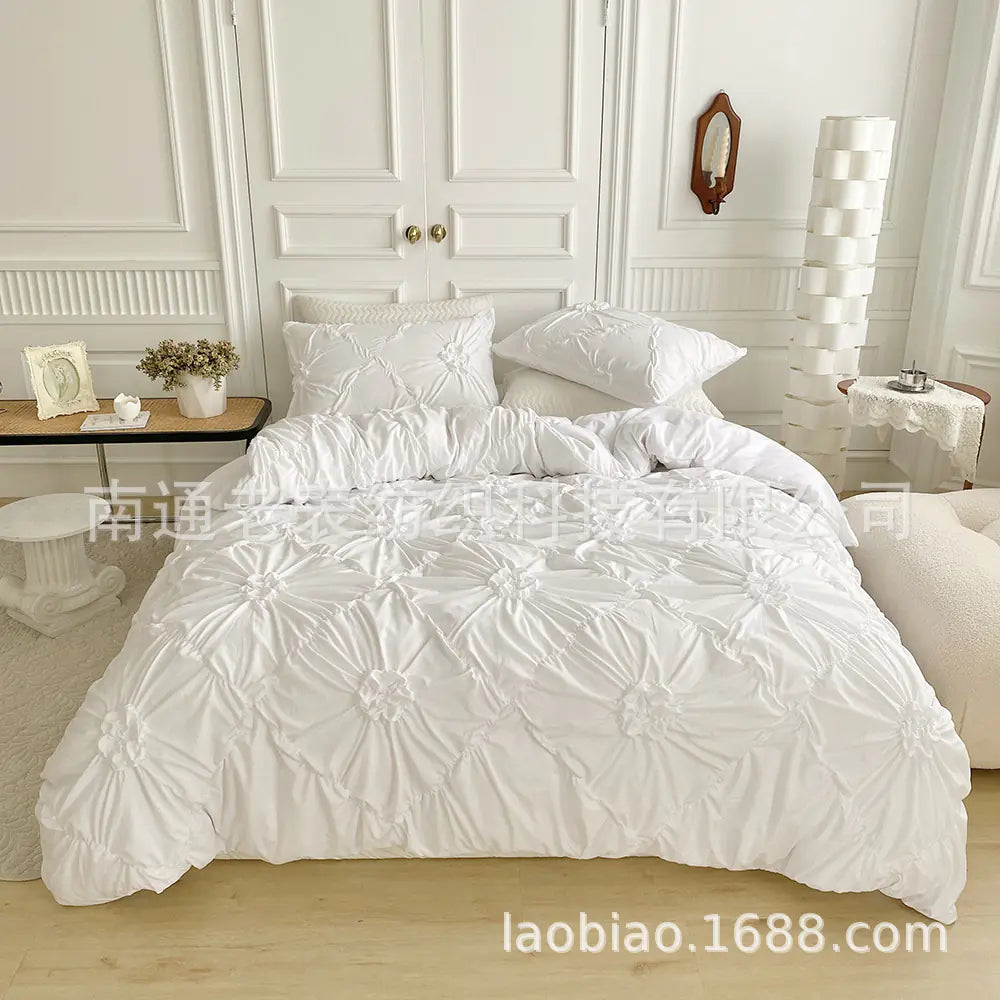 Amazon Bedding Set with Solid Color 3D Design