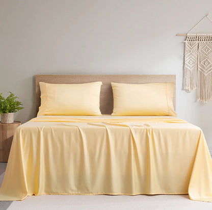 Bamboo Fiber Solid Color Bedding Set