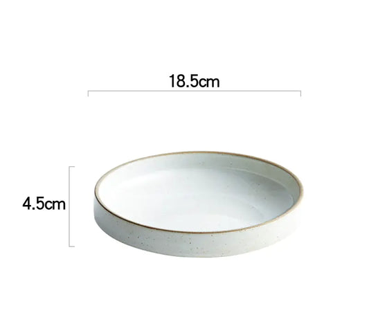 Creative Retro Stoneware Sesame Dinner Plate