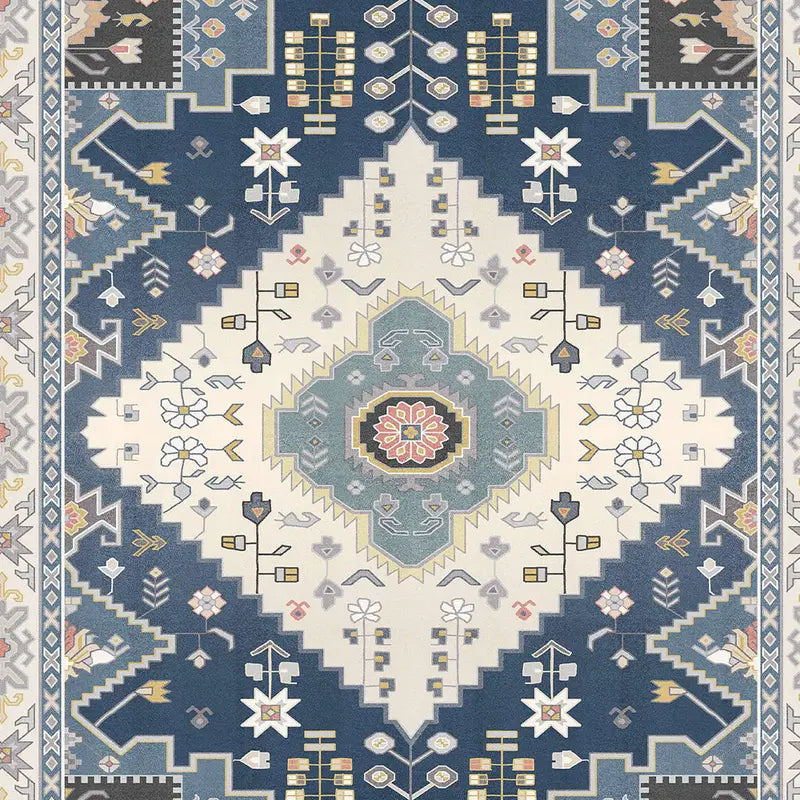Nordic Blue Woven Rug - 1 Piece