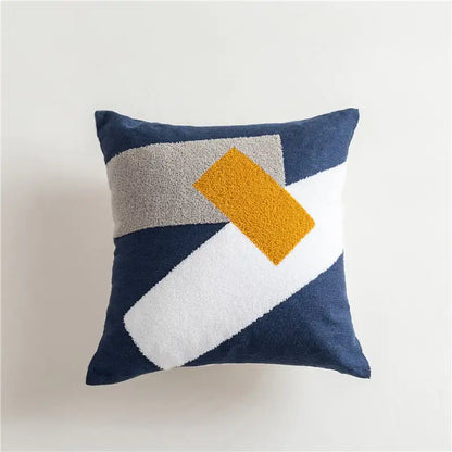Scandinavian Geometric Cotton Embroidered Pillow Cover - Eclatliving Furniture