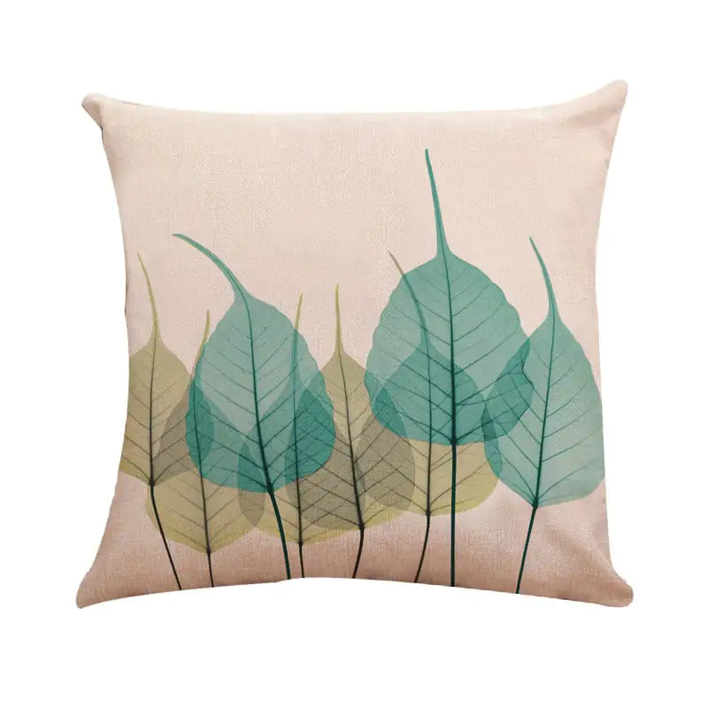 Modern Ink Painting Tulip Linen Pillowcase Cover