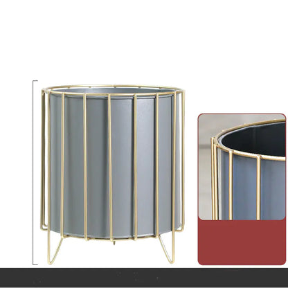 Nordic Style Iron Planter with Gold Trim (Large)