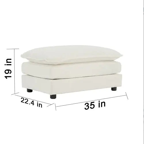 Chenille Fabric Ottomans Footrest To Combine With 2 Seater Sofa, 3 Seater Sofa And 4 Seater Sofa