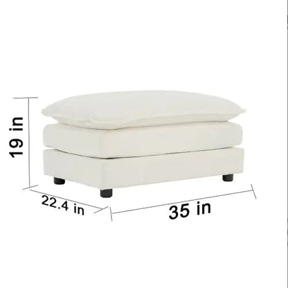 Chenille Fabric Ottomans Footrest To Combine With 2 Seater Sofa, 3 Seater Sofa And 4 Seater Sofa