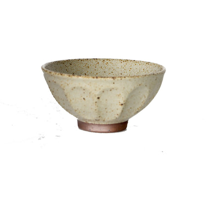 Japanese Handmade Stoneware Rice Bowl - Retro Style
