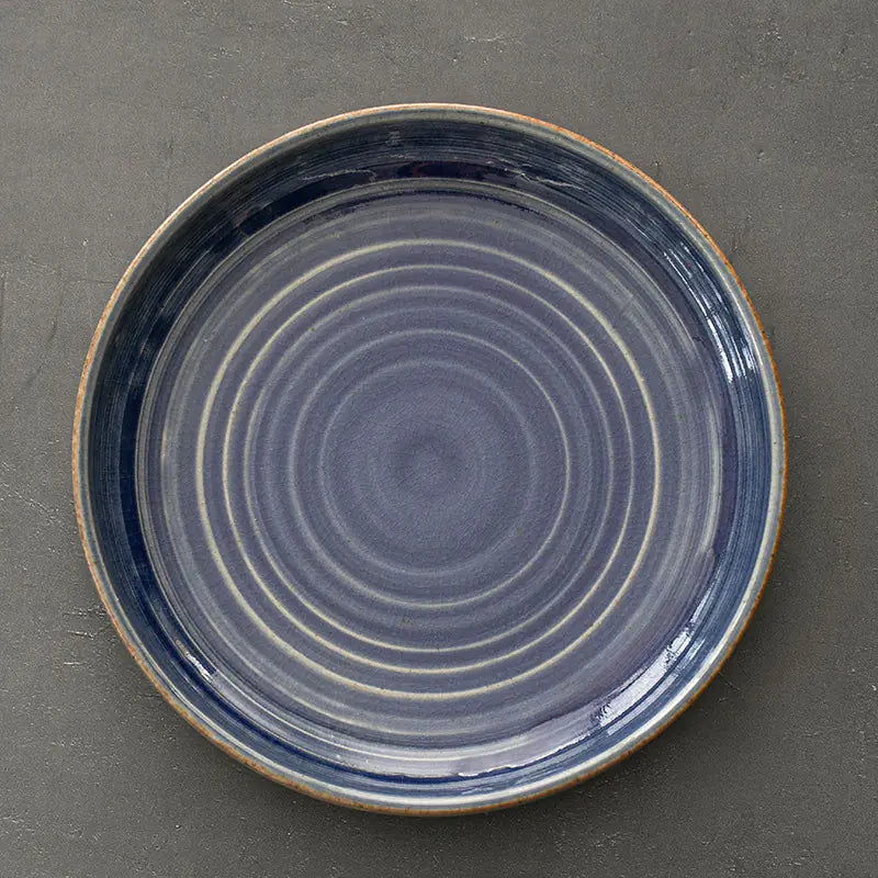 Retro Stoneware Ceramic Plate for Household Use - Eclatliving Kitchen & Dining