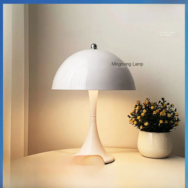 Danish Mid-Century Mushroom Table Lamp for Bedroom
