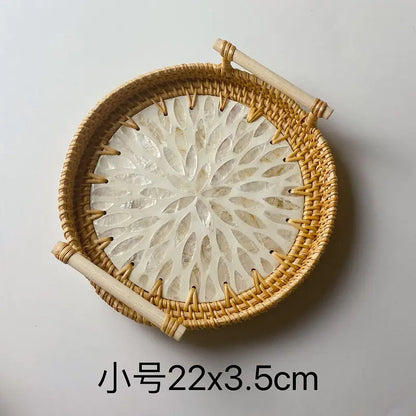 Woven Rattan Snack Storage Basket (Small)
