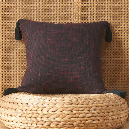 Japanese Cotton Linen Tassel Pillowcase - Square Cover