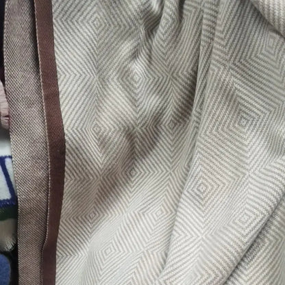 Class A Combed Cotton Knitted Diamond Throw Blanket