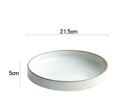 Creative Retro Stoneware Sesame Dinner Plate