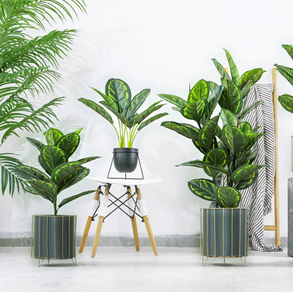 Nordic Style Iron Planter with Gold Trim (Large)