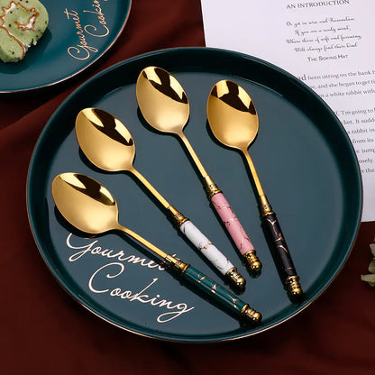 Nordic Ceramic Handle Stainless Steel Cutlery Set - Eclatliving Kitchen & Dining