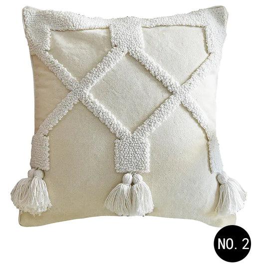 Nordic Moroccan Tufted Throw Pillowcase